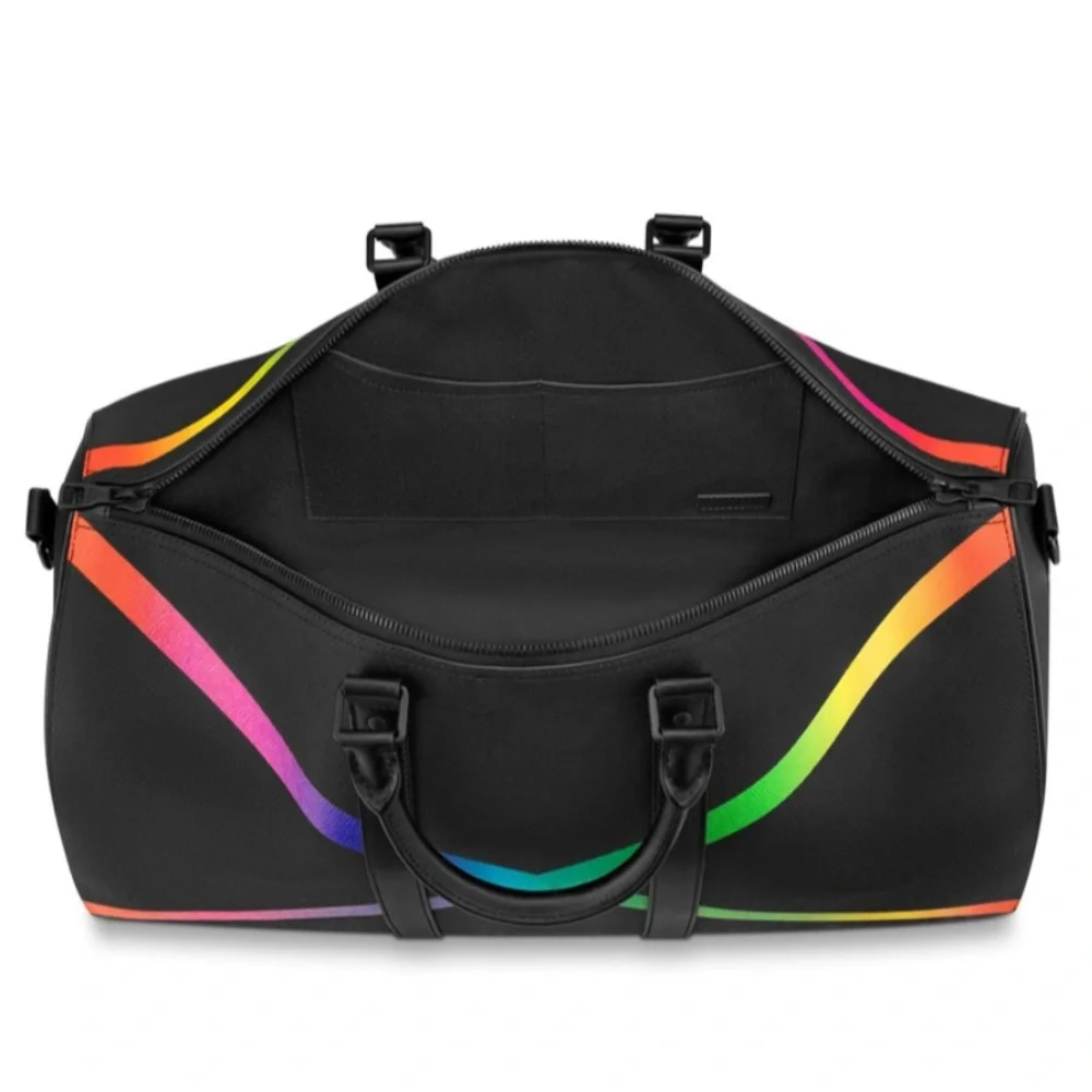 Louis Vuitton Virgil Abloh FW19 Rainbow Runway Keepall Duffle Travel Bag